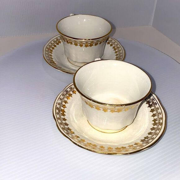 Laughlin China Semi Vitreousus Colonial Elizabethan Classic Tea Cup Saucer - Picture 11 of 14